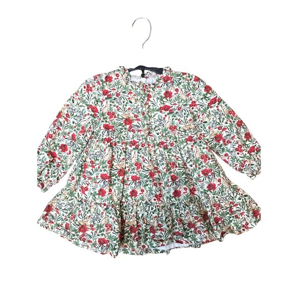 Mayoral Dress Baby Girl Size 24 Months Bunny Bird Floral Long Sleeve 18 M - Picture 3 of 8